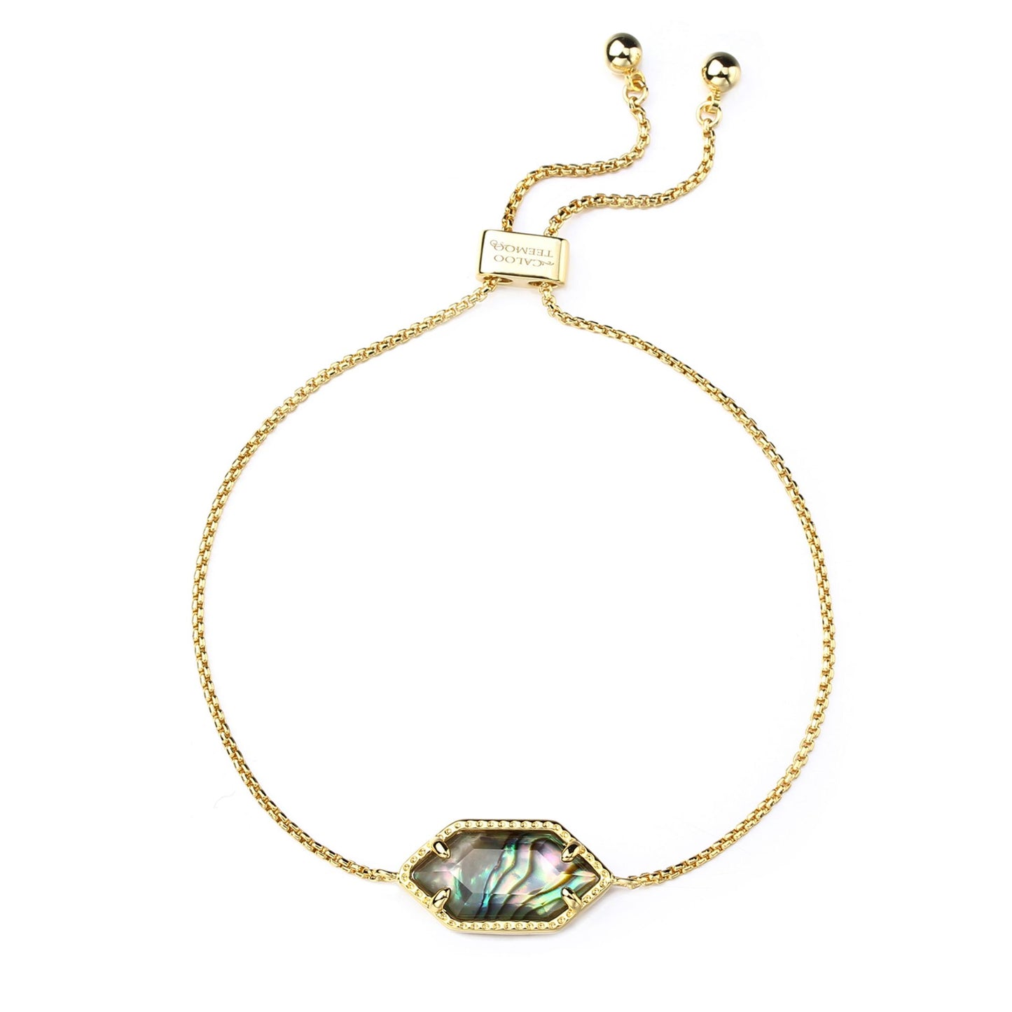 CALOO TEEMOO 14k Gold Plated Bracelets with Shell