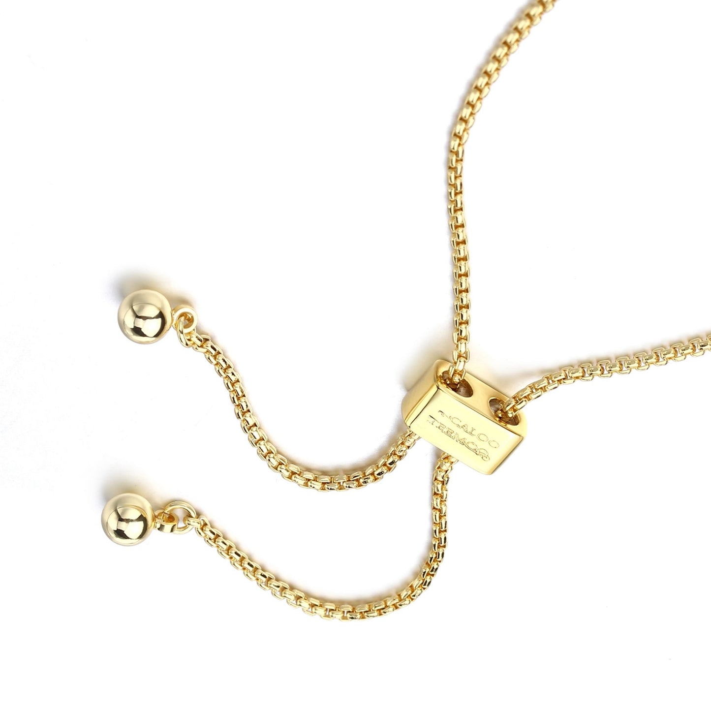 CALOO TEEMOO 14k Gold Plated Bracelets with Turquoise Pendant